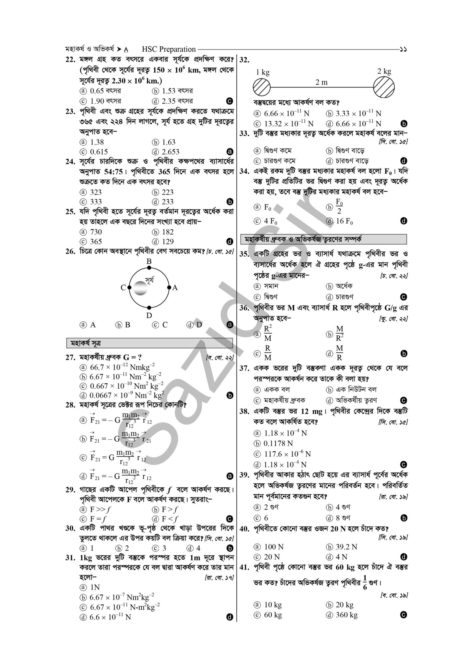 HSC Physics 1st Paper Chapter 6 MCQ